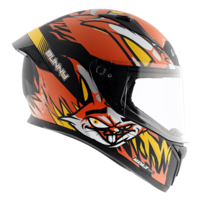 BOLT BUNNY HELMET DULL BLACK ORANGE - Image 3