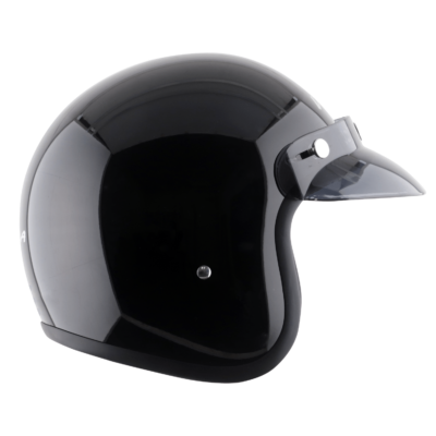 JET WITH PEAK HELMET BLACK - Image 3