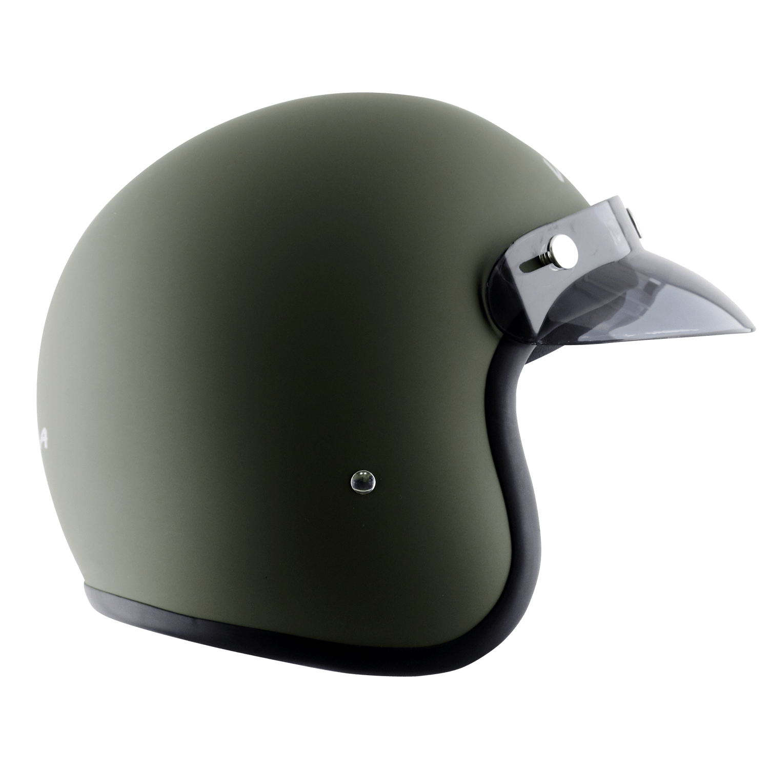 JET WITH PEAK HELMET DULL BATTLE GREEN - Image 3