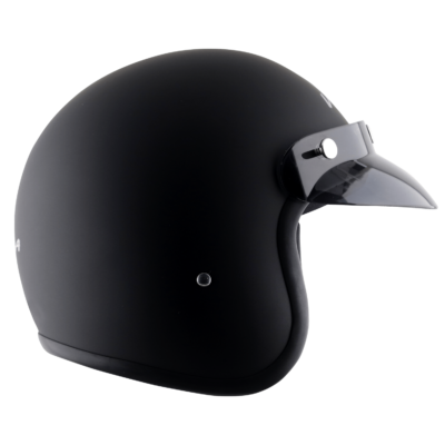 JET WITH PEAK HELMET DULL BLACK - Image 3