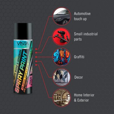 VISTA SPRAY PAINT BLACK GLOSSY 400 ml (290 g) - Image 4