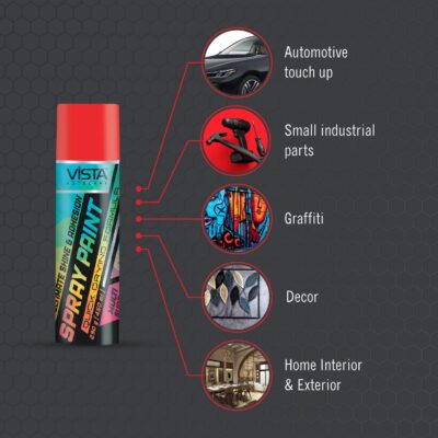 VISTA SPRAY PAINT ORANGE RED 400 ml (290 g) - Image 3