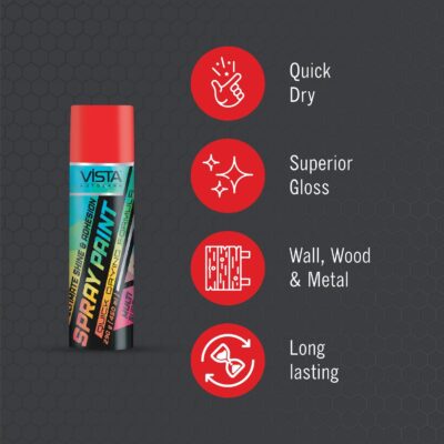 VISTA SPRAY PAINT ORANGE RED 400 ml (290 g) - Image 5