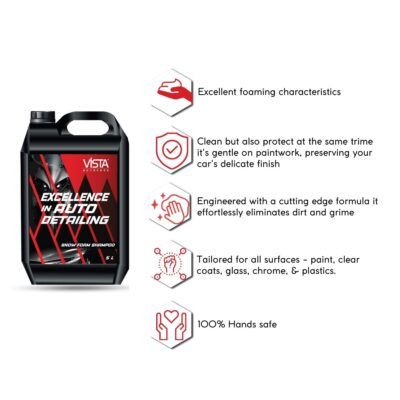 SNOW FOAM SHAMPOO 5L - pH BALANCE FORMULA, FOR CAR AND BIKE - Image 2