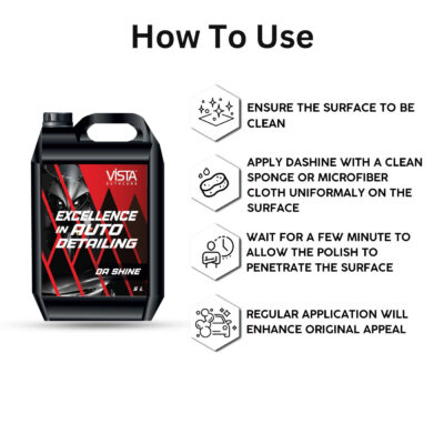 VISTA DASHINE 5L NON-GREASY DASHBOARD POLISH - Image 3