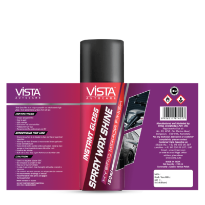 VISTA SPRAY WAX SHINE 150 ml - Image 4