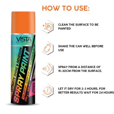 VISTA SPRAY PAINT DEEP YELLOW 400 ml (290 g) - Image 3