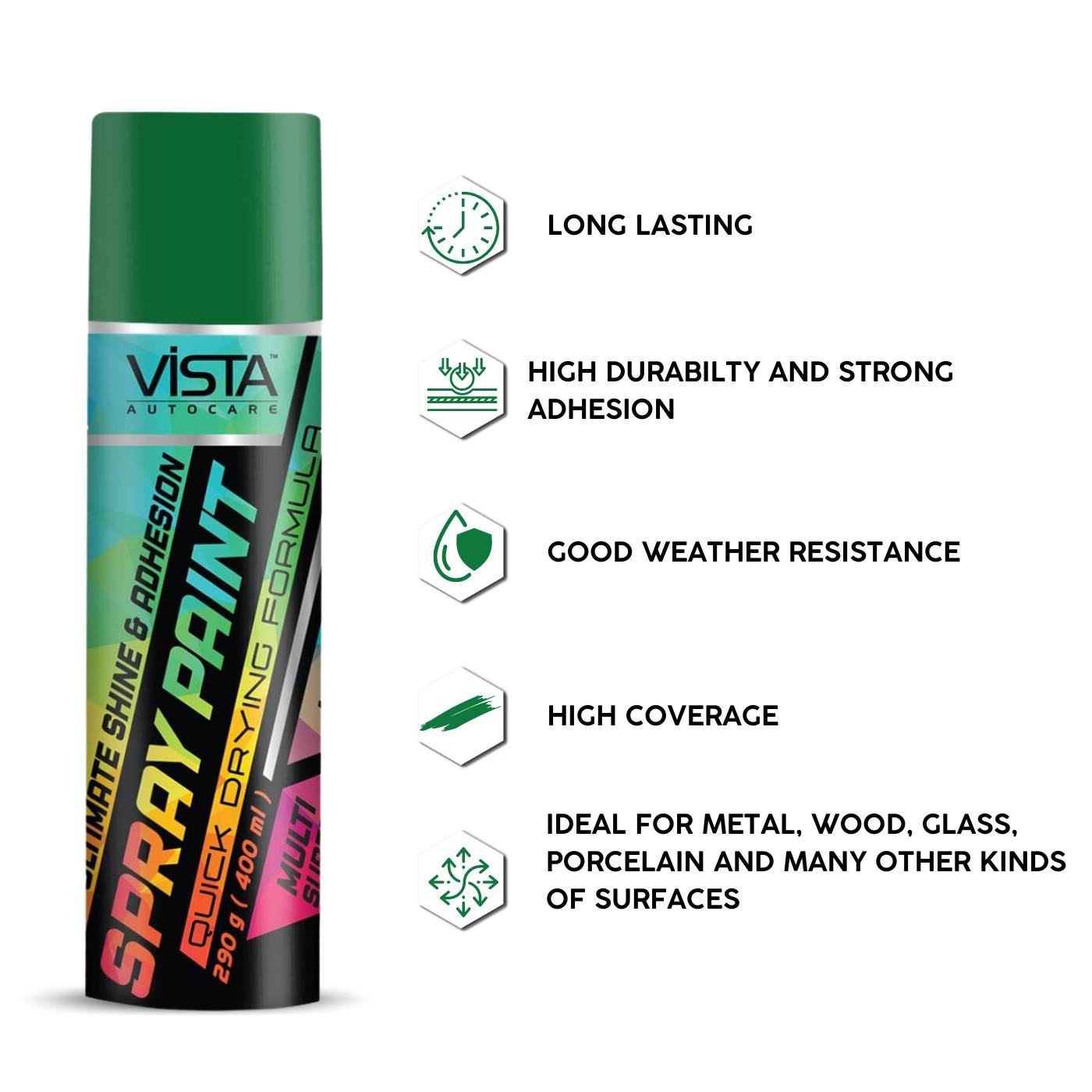 VISTA SPRAY PAINT MAGIC GREEN 400 ml (290 g) - Image 5