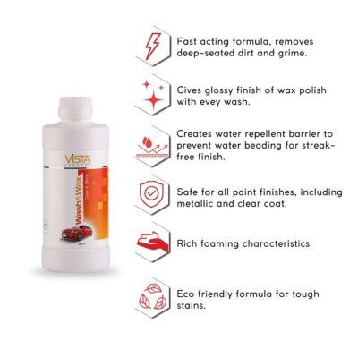 WASH & WAX 500 ml CAR AND BIKE SHAMPOO - Image 5