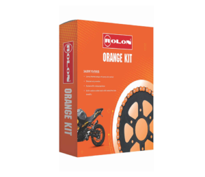 Orange Chain and Sprocket kit for PULSAR NS 200 NEW - KIT HPORO 376