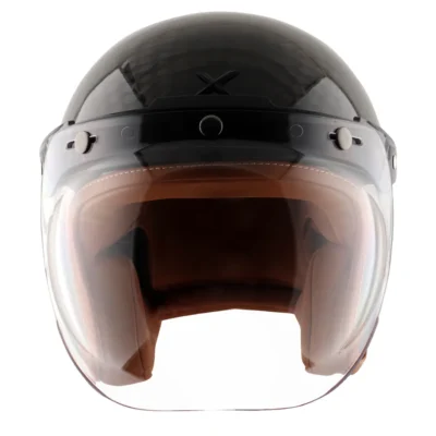 Axor Jet Carbon Small Checks helmet with Bubble Visor - Image 2