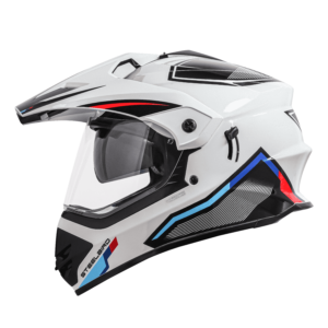 SBH-13 ISS RACER GLOSSY WHITE WITH RED