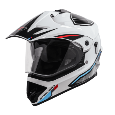 SBH-13 ISS RACER GLOSSY WHITE WITH RED - Image 3