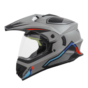 SBH-13 RACER GLOSSY TITANIUM GREY WITH RED