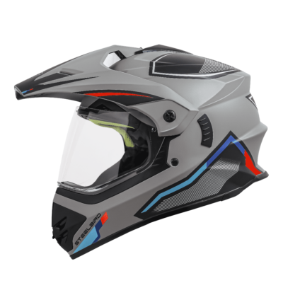 SBH-13 RACER GLOSSY TITANIUM GREY WITH RED