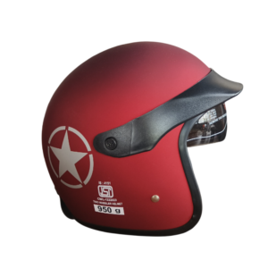 JETSTAR WITH INNER VISOR COLOUR :MAT .C RED