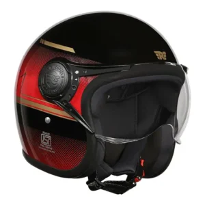 ROYAL ENFIELD JET OPEN FACE MLG NEO HELMET - BLACK & RED