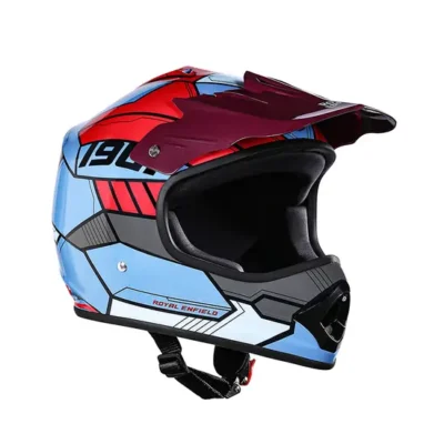 ROYAL ENFIELD MOTOCROSS KIDS HELMET - BLUE - Image 2
