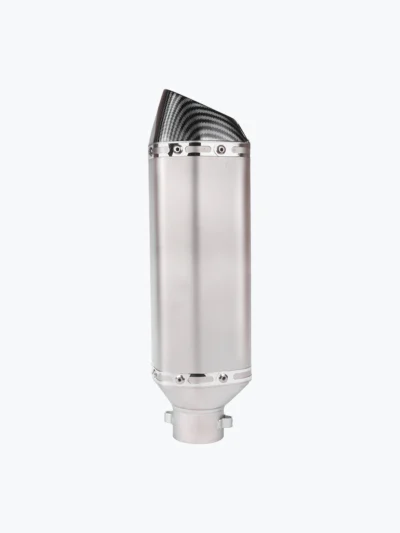 Akrapovic Exhaust End Carbon Silver - Image 2