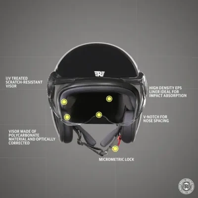 ROYAL ENFIELD JET OPEN FACE MLG NEO HELMET - GREY - Image 2
