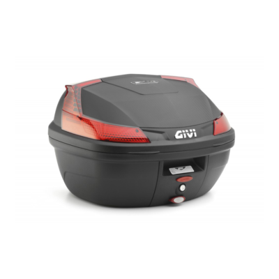 GIVI Top Case MONOLOCK 37LTR. BLACK with Red Reflectors